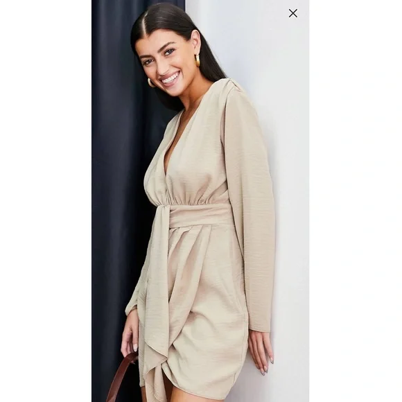 asos design high neck shirred waist mini dress in texture Rent ASOS DESIGN High Neck Seamed Low Back Pephem Mini Dress In Hot Pink